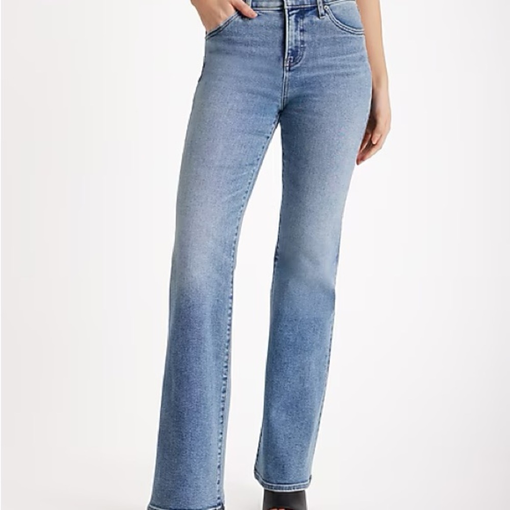 Express ‘70s Flare Mid Rise Stretch Jeans